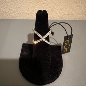 nOir Jewelry Silver Crystal Ring